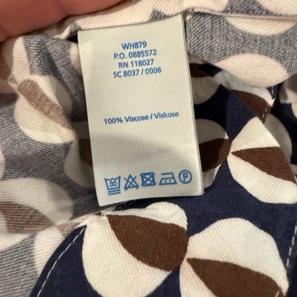 Boden Easy Scoop Neck Geometric Print Dress Size 4L - Picture 7 of 7